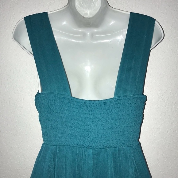 Love Fire Chiffon Teal Sleeveless Women’s Dress S Blue - Picture 3 of 8